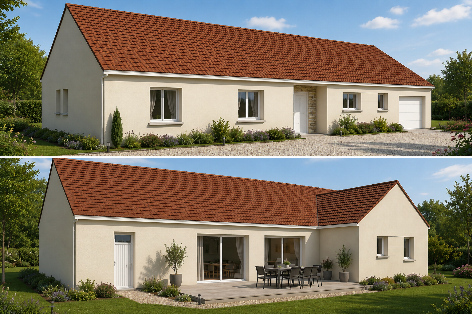 Vue 3D projet maison Lambert et Doisneau
