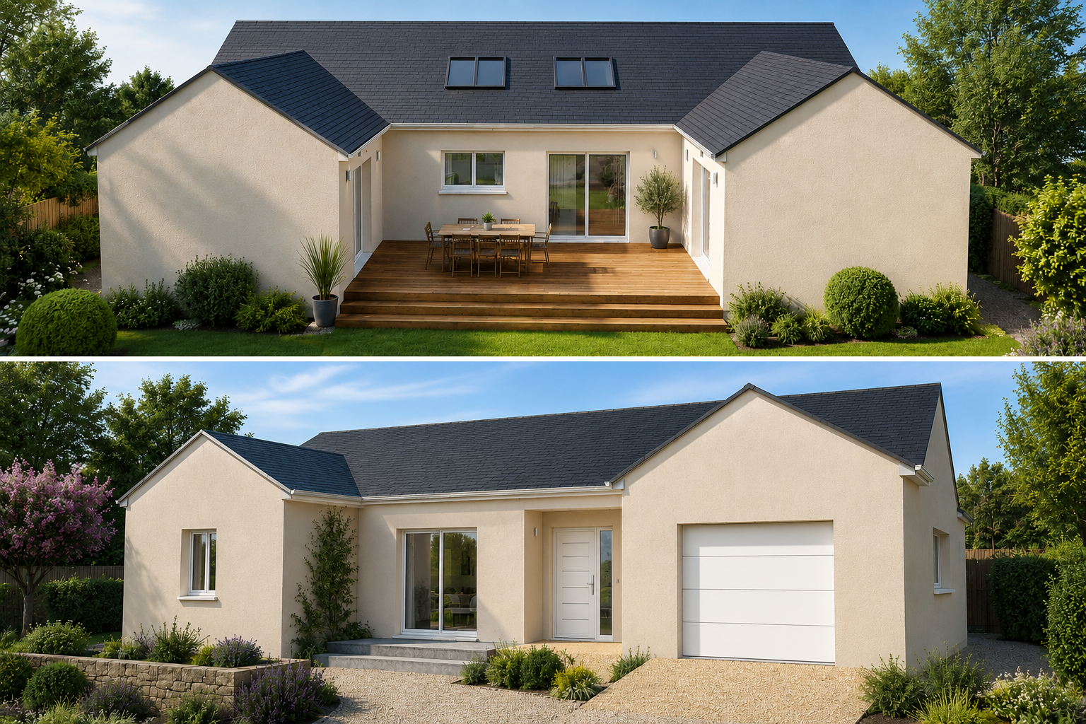 Vue 3D projet maison Lambert et Doisneau
